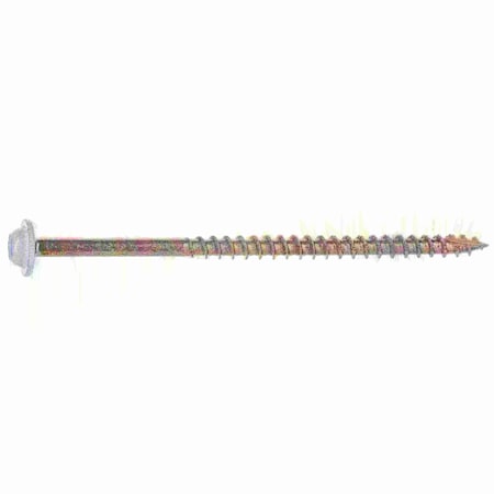 Saberdrive Wood Screw, #9, 3-1/2 in, White Steel Flange Round Head Torx Drive, 64 PK 54087
